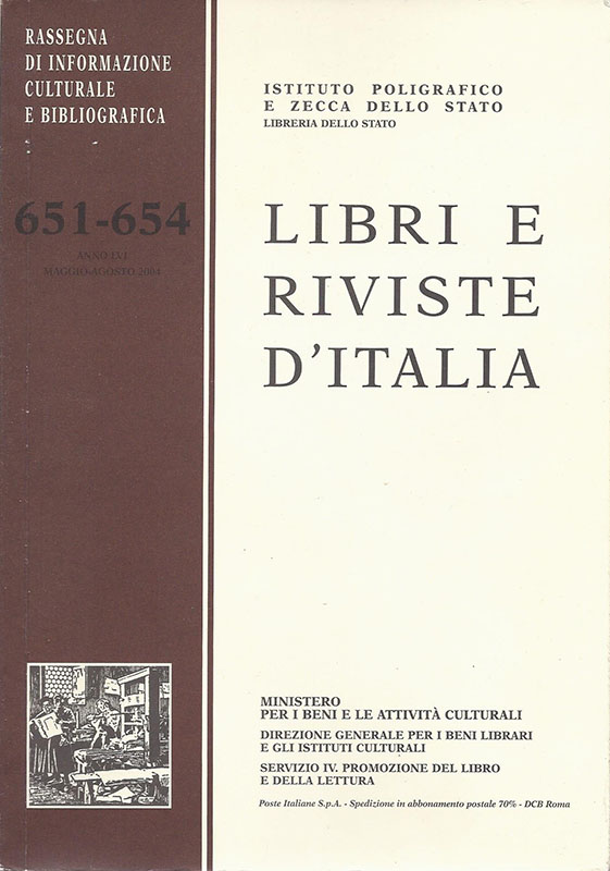 LibriRivisteItalia maggioagosto2004 copertina